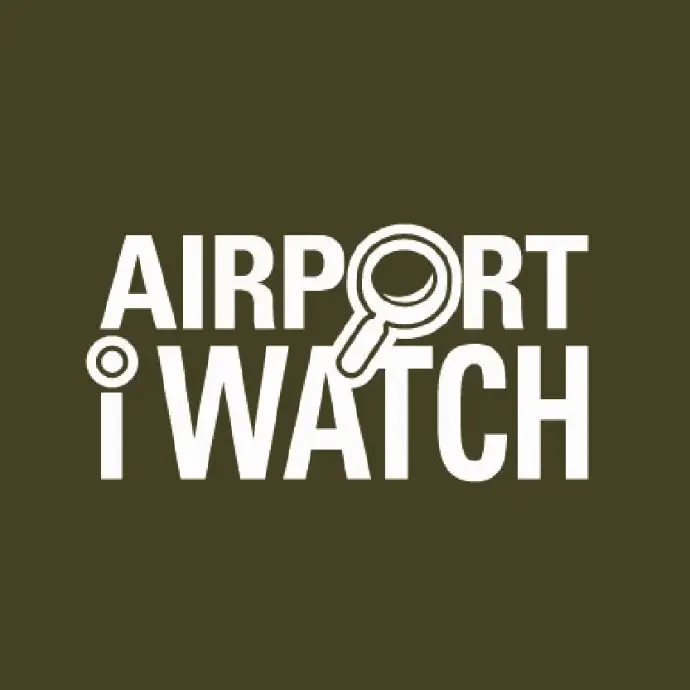 橄欖綠底色上的白色AIRPORT iWATCH標誌電子設計稿