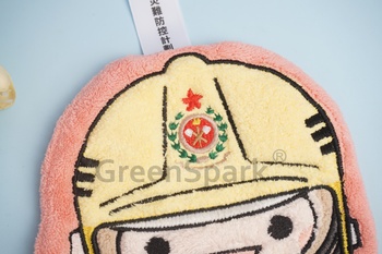 香港消防處 造型抹手手帕毛巾 TW001